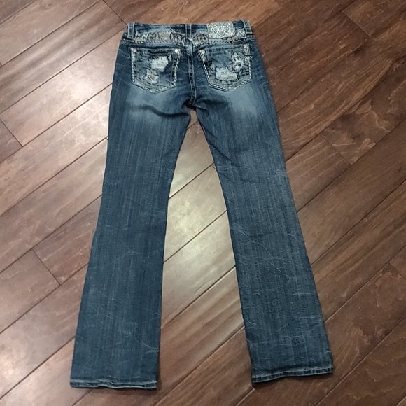 Miss Me Mid Rise Easy Boot Jeans SIZE 27 - Picture 2 of 6